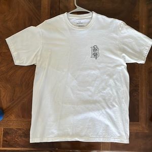 Men’s L White Brixton Logo Tee w/ Tiger